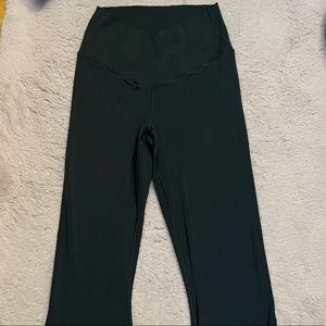 Black Criss Cross Bell Bottomed Leggings